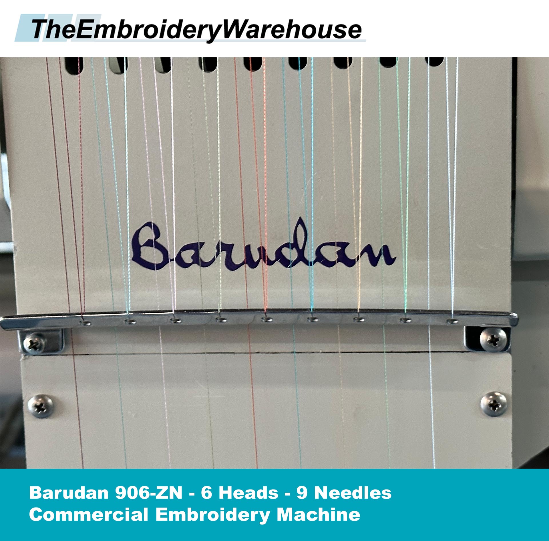 Barudan 906ZN 6 Heads 9 Needles Commercial Embroidery Machine